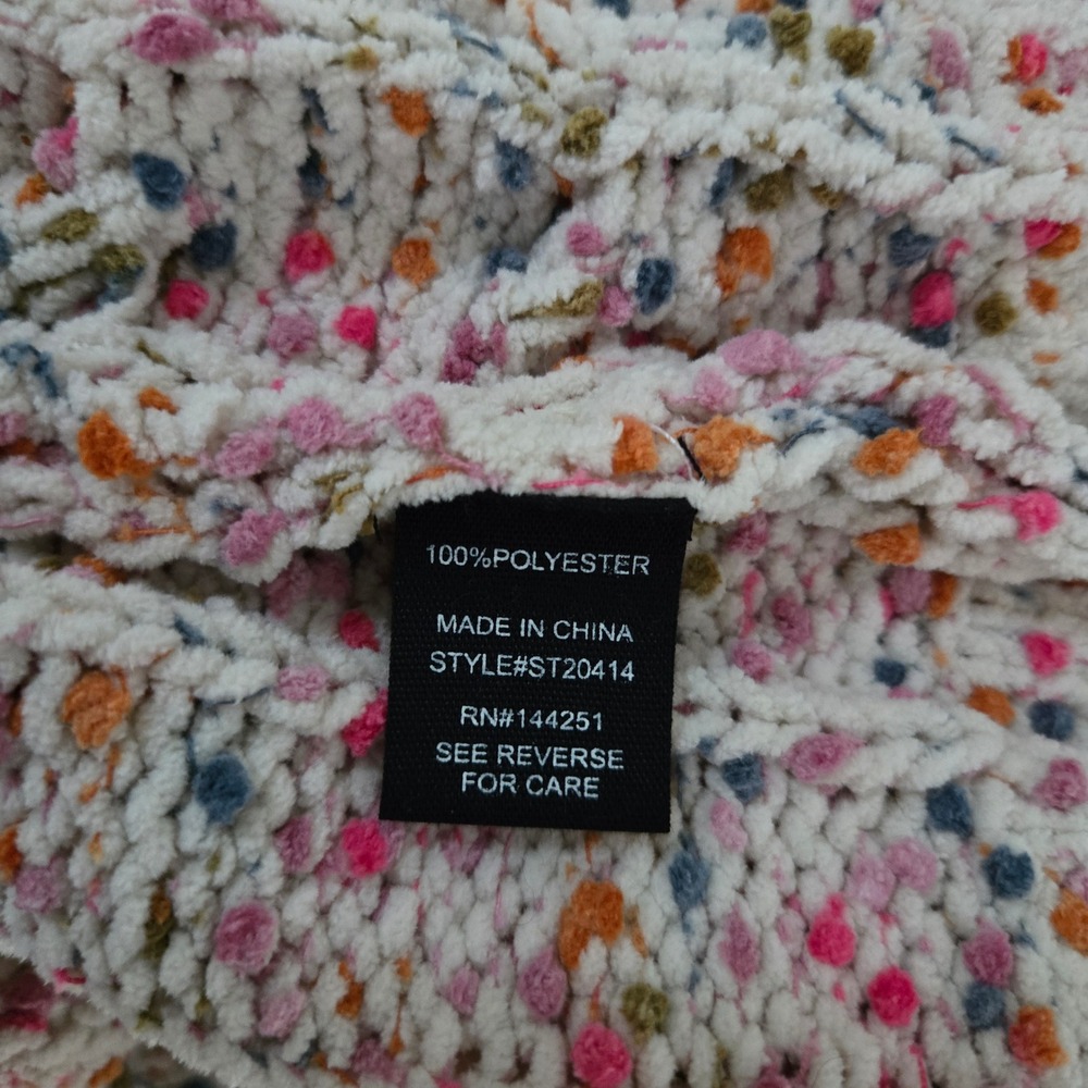 Moon & Madison Confetti Chenille Cable Knit Cropped Cardigan Small Winter Fall - Picture 12 of 12